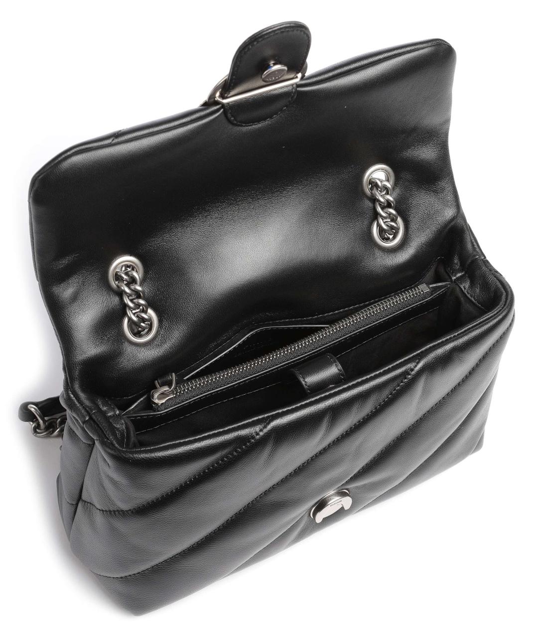 PINKO Черная кожаная сумка через плечо, фото 4