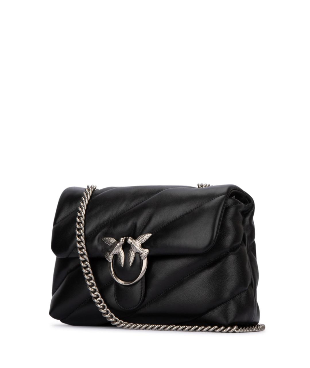 PINKO Черная кожаная сумка через плечо, фото 2
