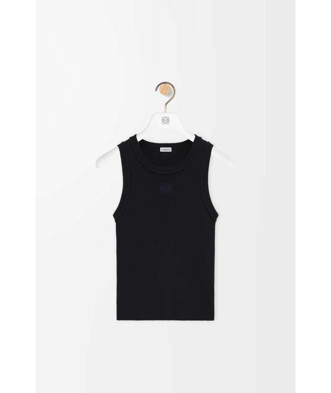LOEWE Черная вискозная майка, фото 6