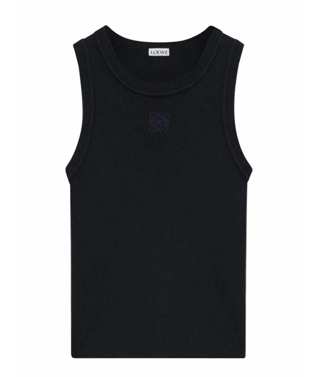 LOEWE Черная вискозная майка, фото 1