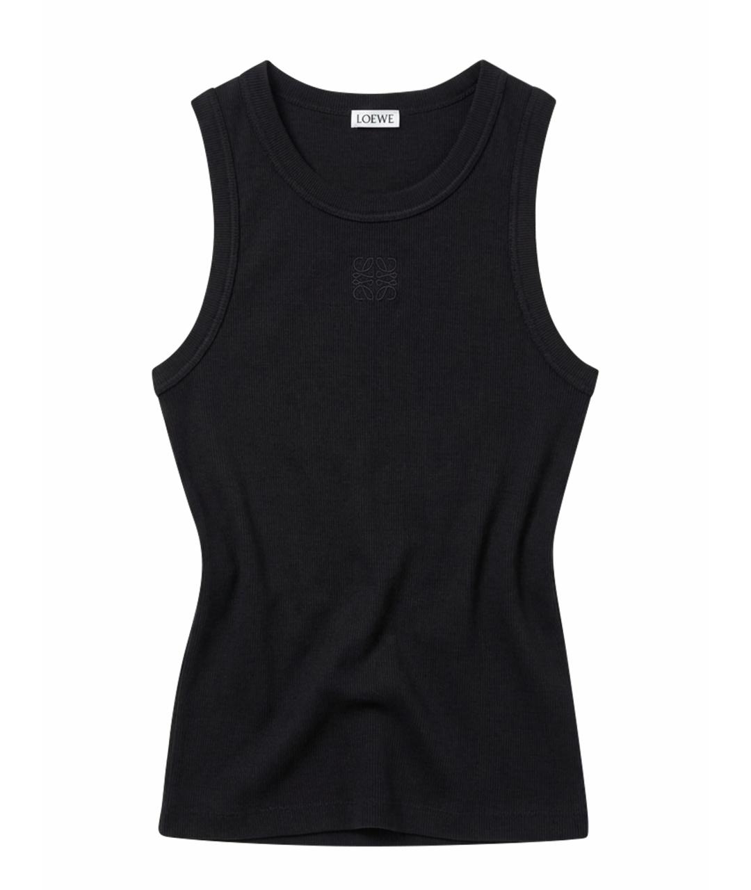 LOEWE Черная вискозная майка, фото 7