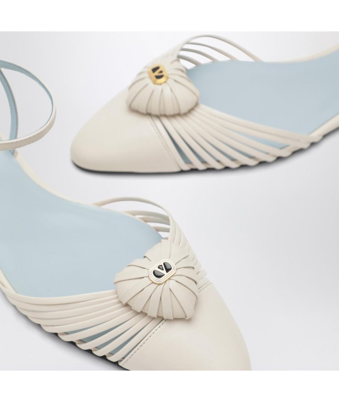 VALENTINO Белые кожаные балетки, фото 4