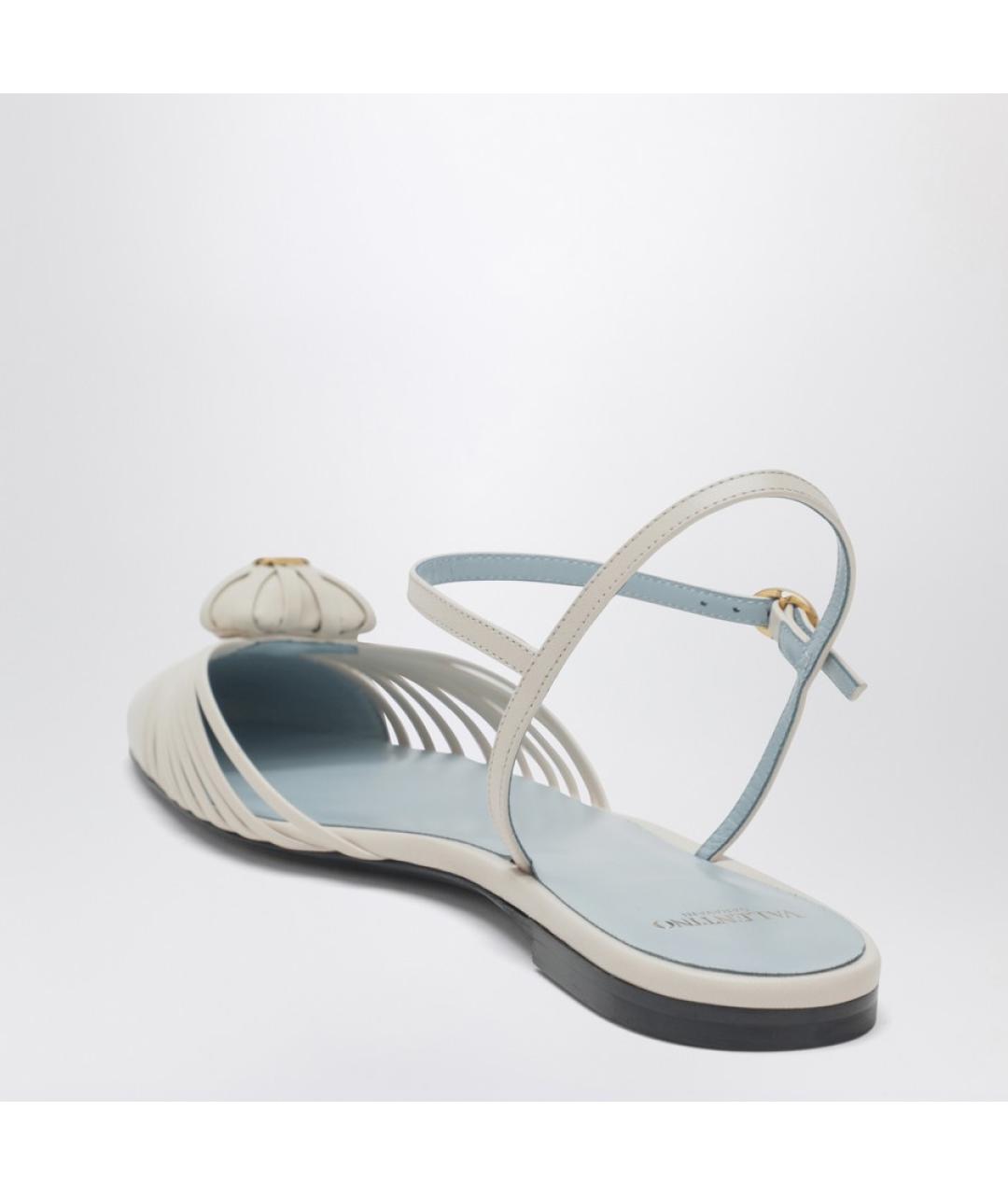 VALENTINO Белые кожаные балетки, фото 3