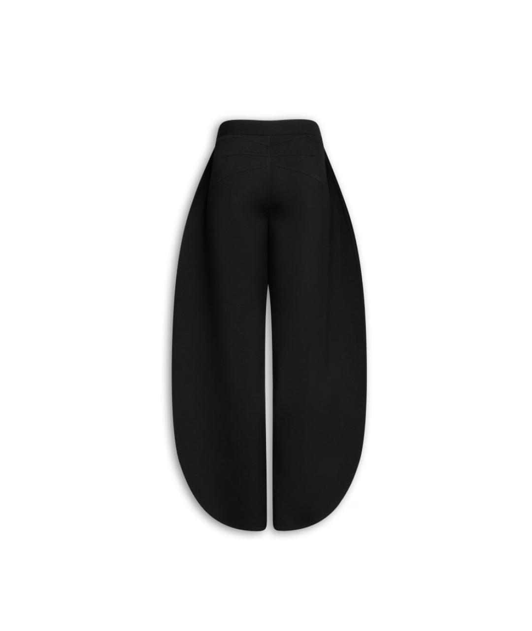 ALAIA Черные шерстяные прямые брюки, фото 4