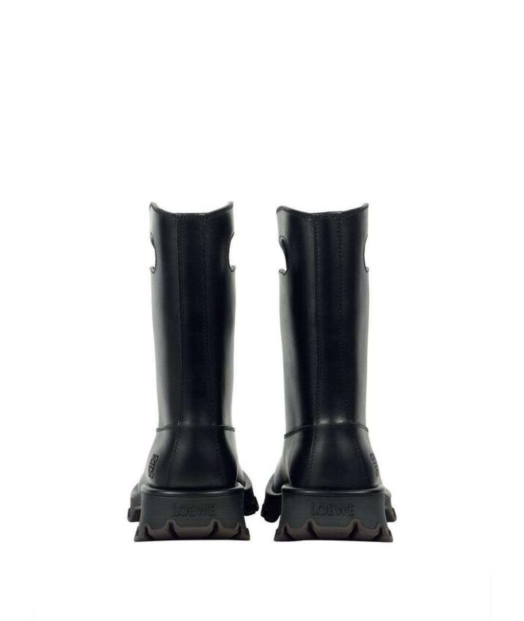 LOEWE Черные кожаные ботинки, фото 4