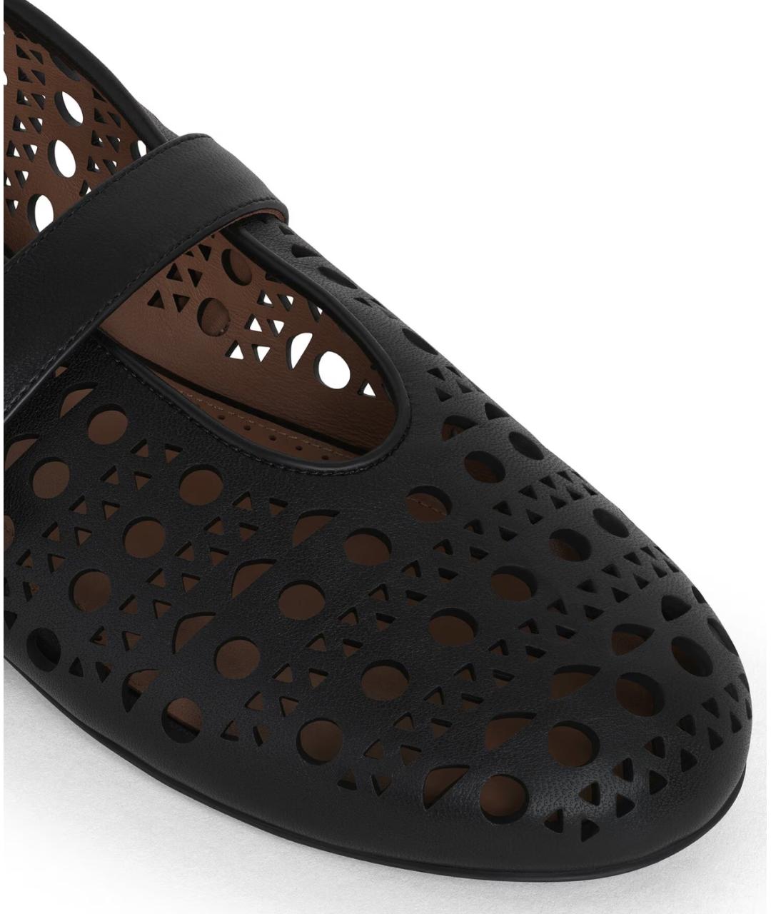 ALAIA Черные кожаные балетки, фото 3