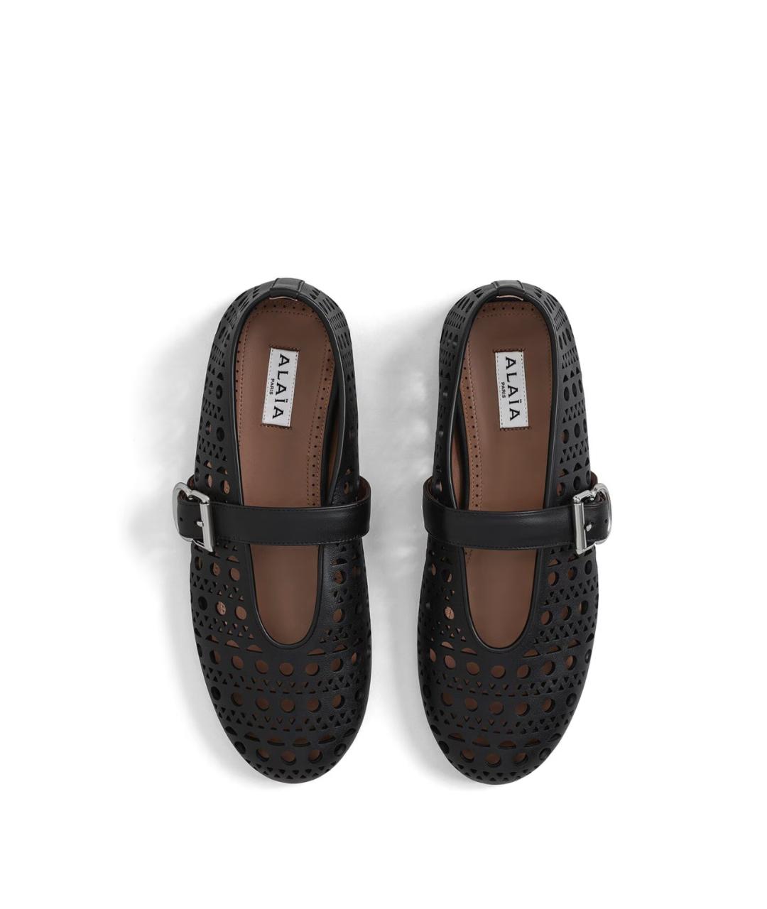 ALAIA Черные кожаные балетки, фото 4