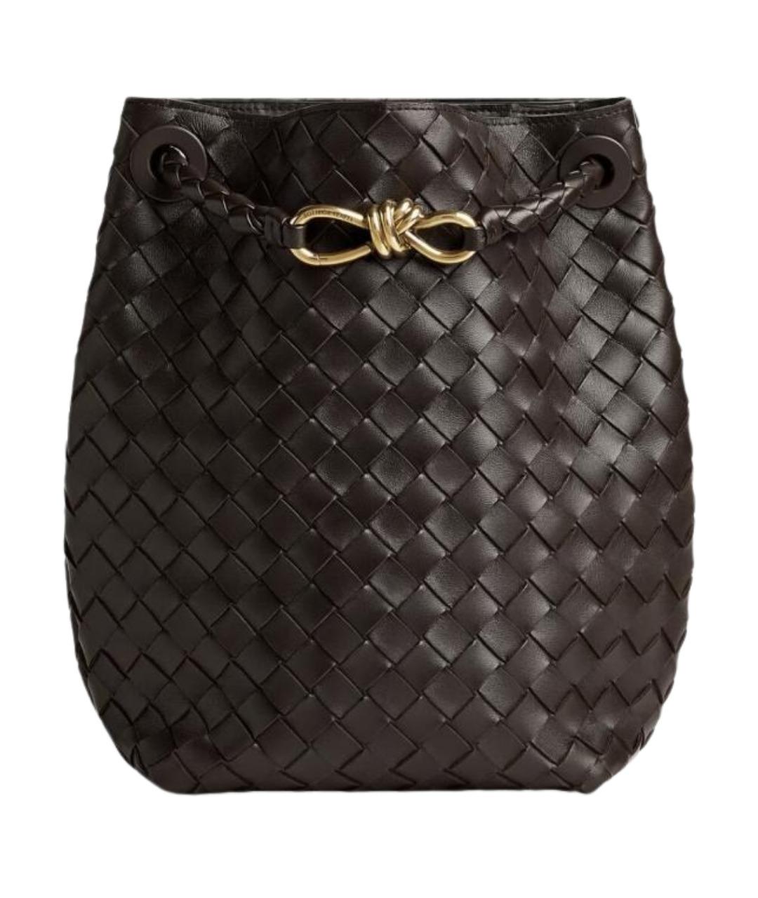BOTTEGA VENETA Коричневая кожаная сумка через плечо, фото 1