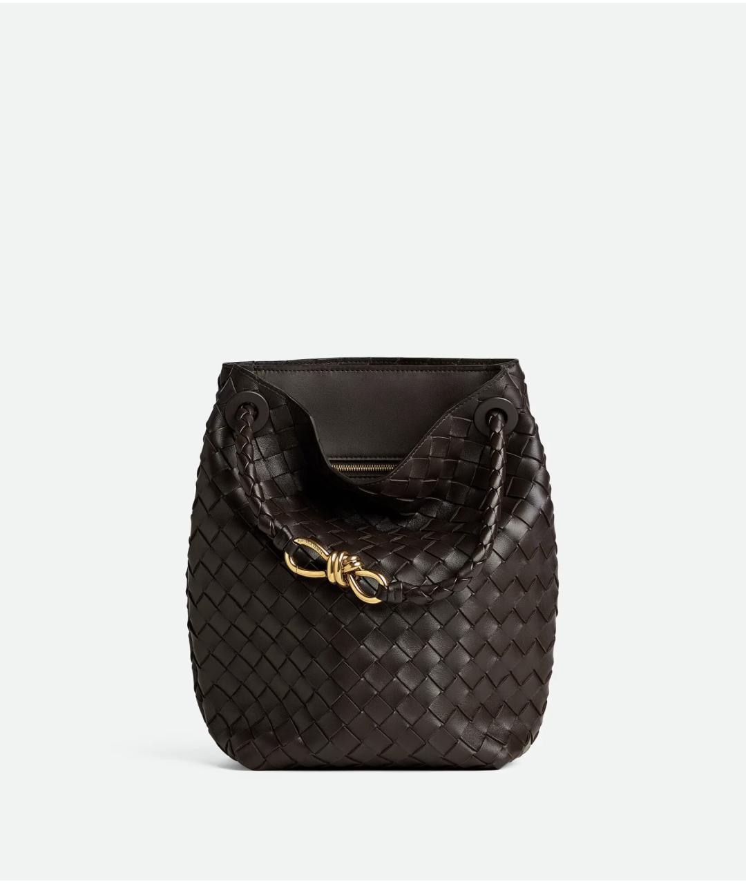 BOTTEGA VENETA Коричневая кожаная сумка через плечо, фото 7