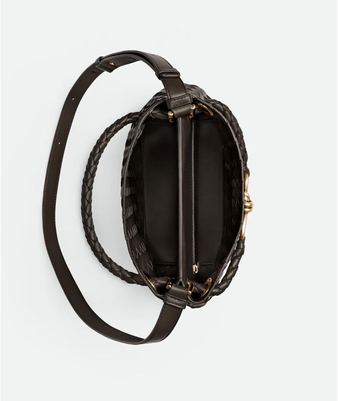 BOTTEGA VENETA Коричневая кожаная сумка через плечо, фото 3