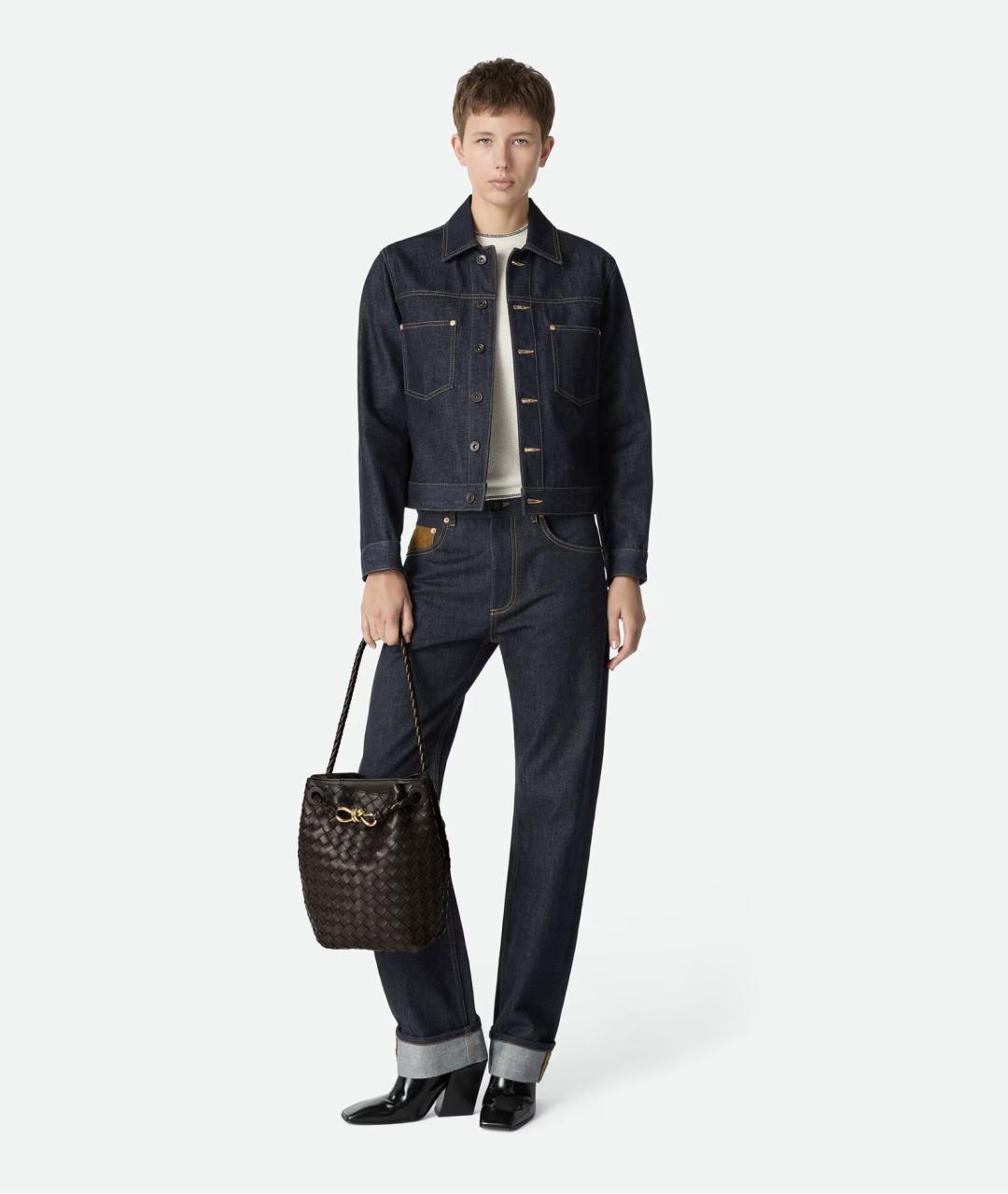 BOTTEGA VENETA Коричневая кожаная сумка через плечо, фото 2