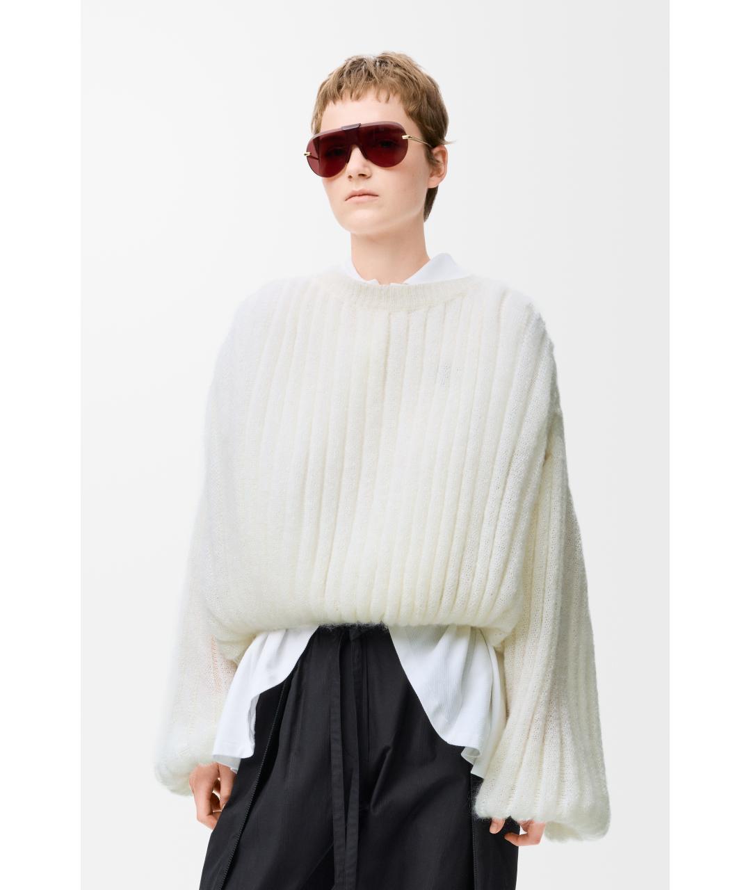 LOEWE Белый шерстяной джемпер / свитер, фото 3