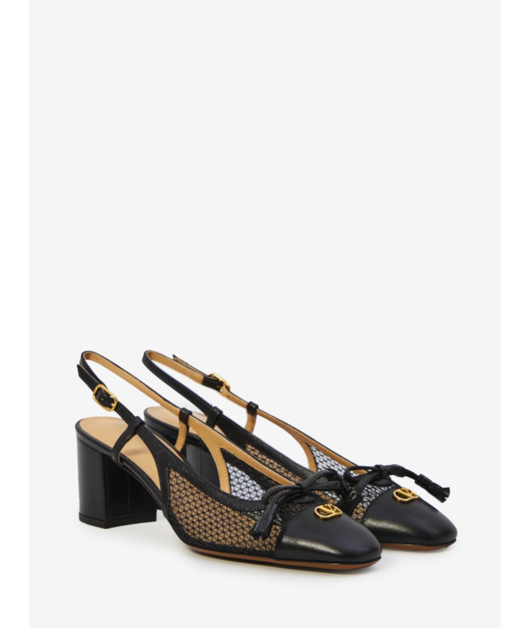 VALENTINO Черные текстильные туфли, фото 2