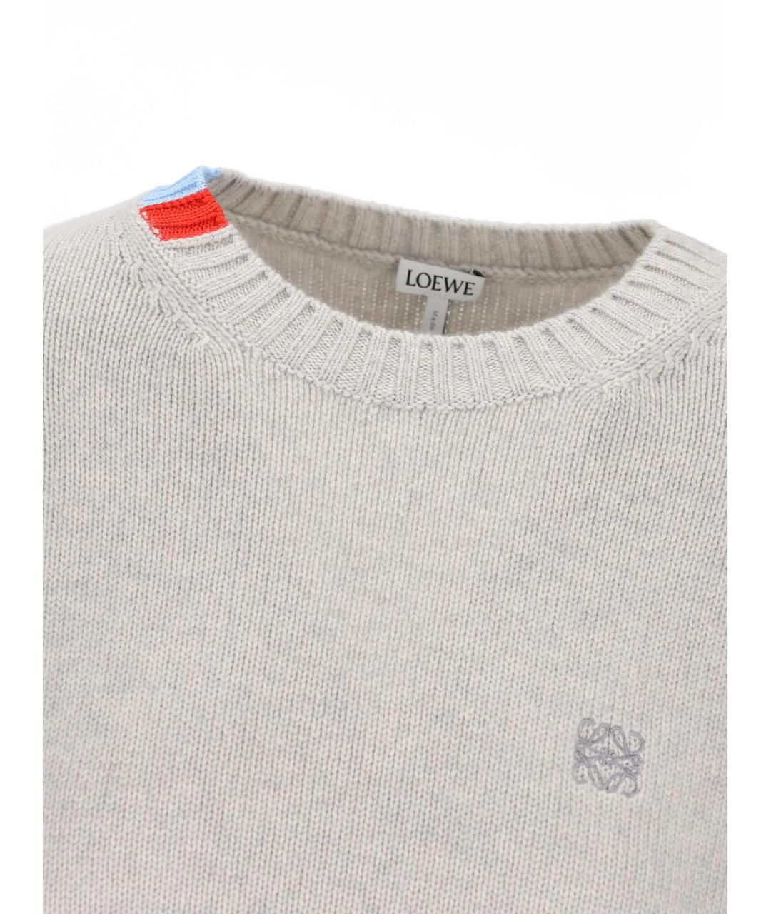 LOEWE Серый кашемировый джемпер / свитер, фото 3