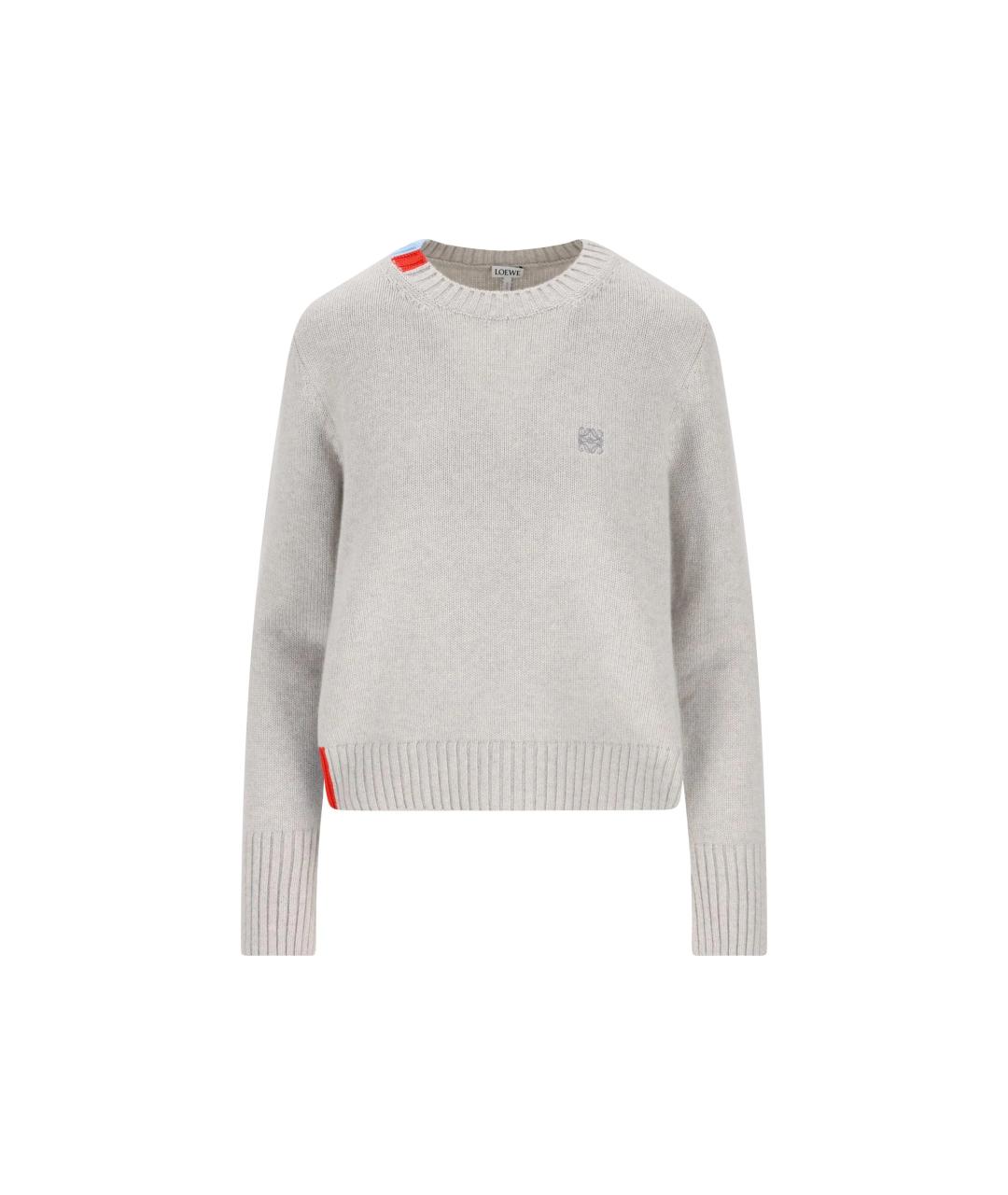 LOEWE Серый кашемировый джемпер / свитер, фото 1