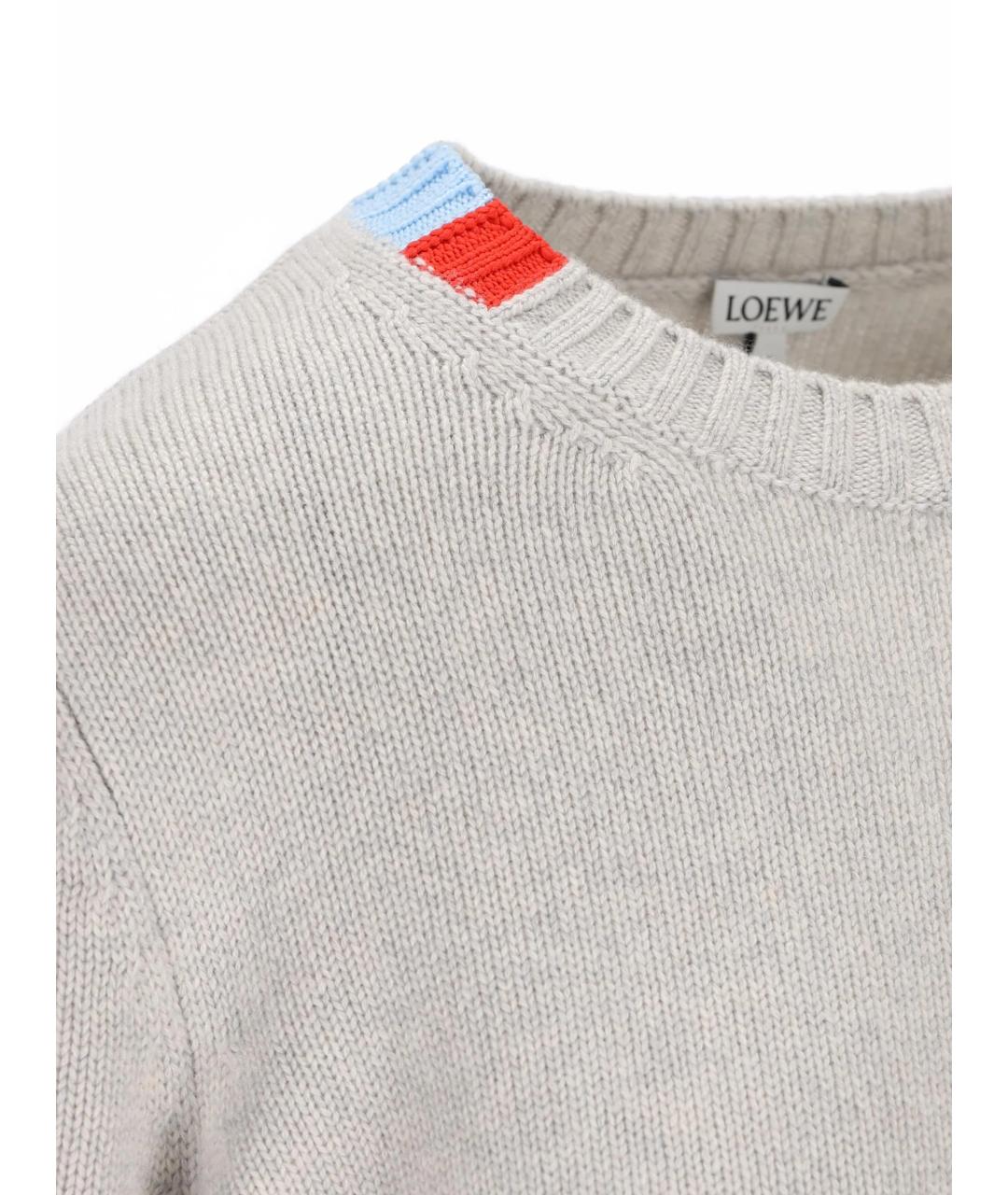 LOEWE Серый кашемировый джемпер / свитер, фото 4