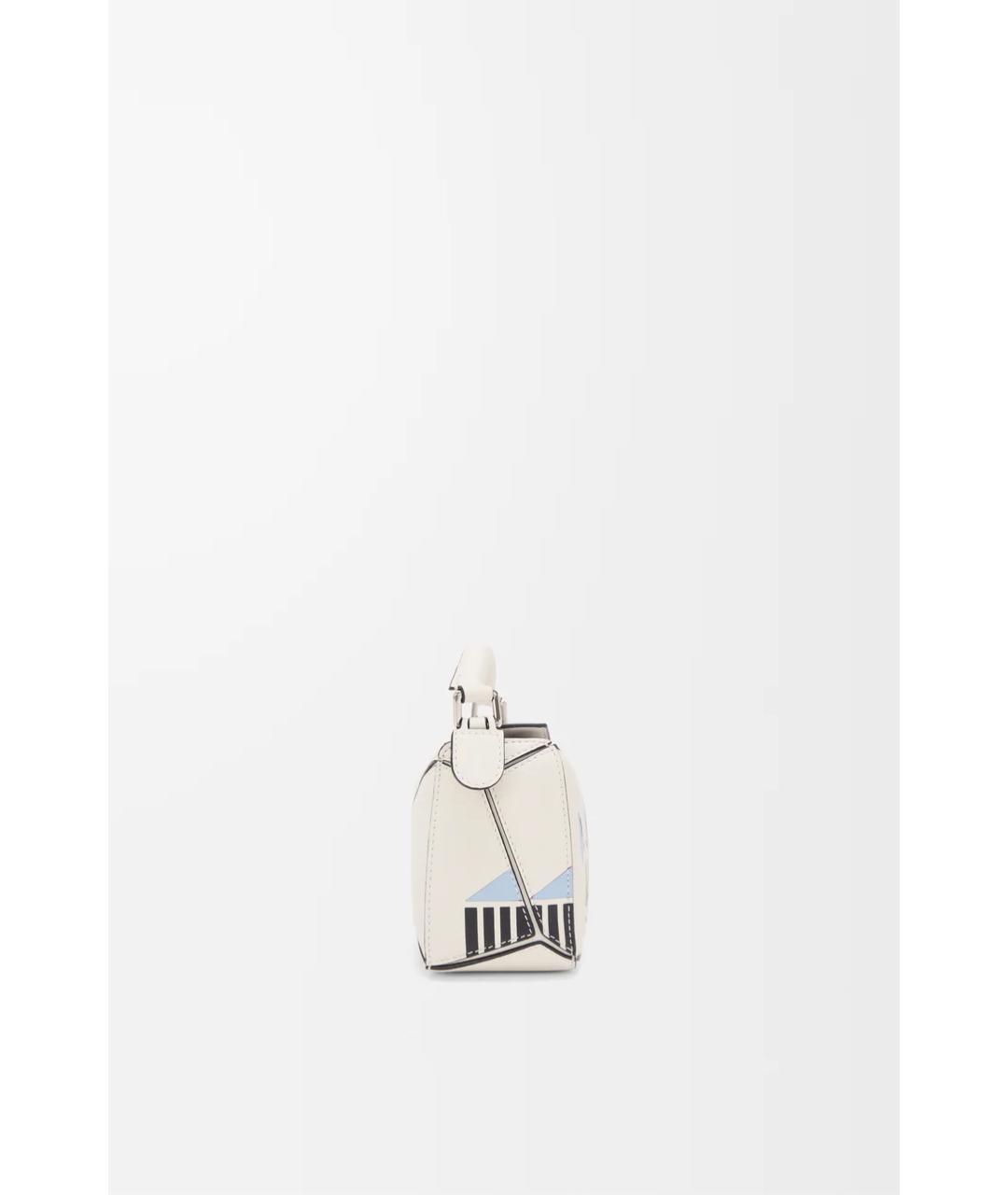 LOEWE Белая кожаная сумка через плечо, фото 5