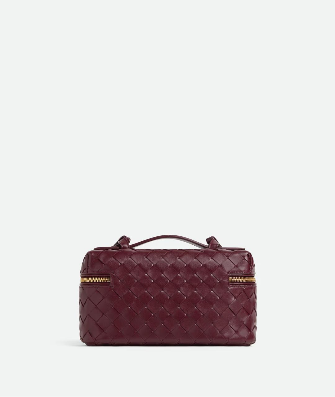 BOTTEGA VENETA Бордовая кожаная сумка через плечо, фото 5