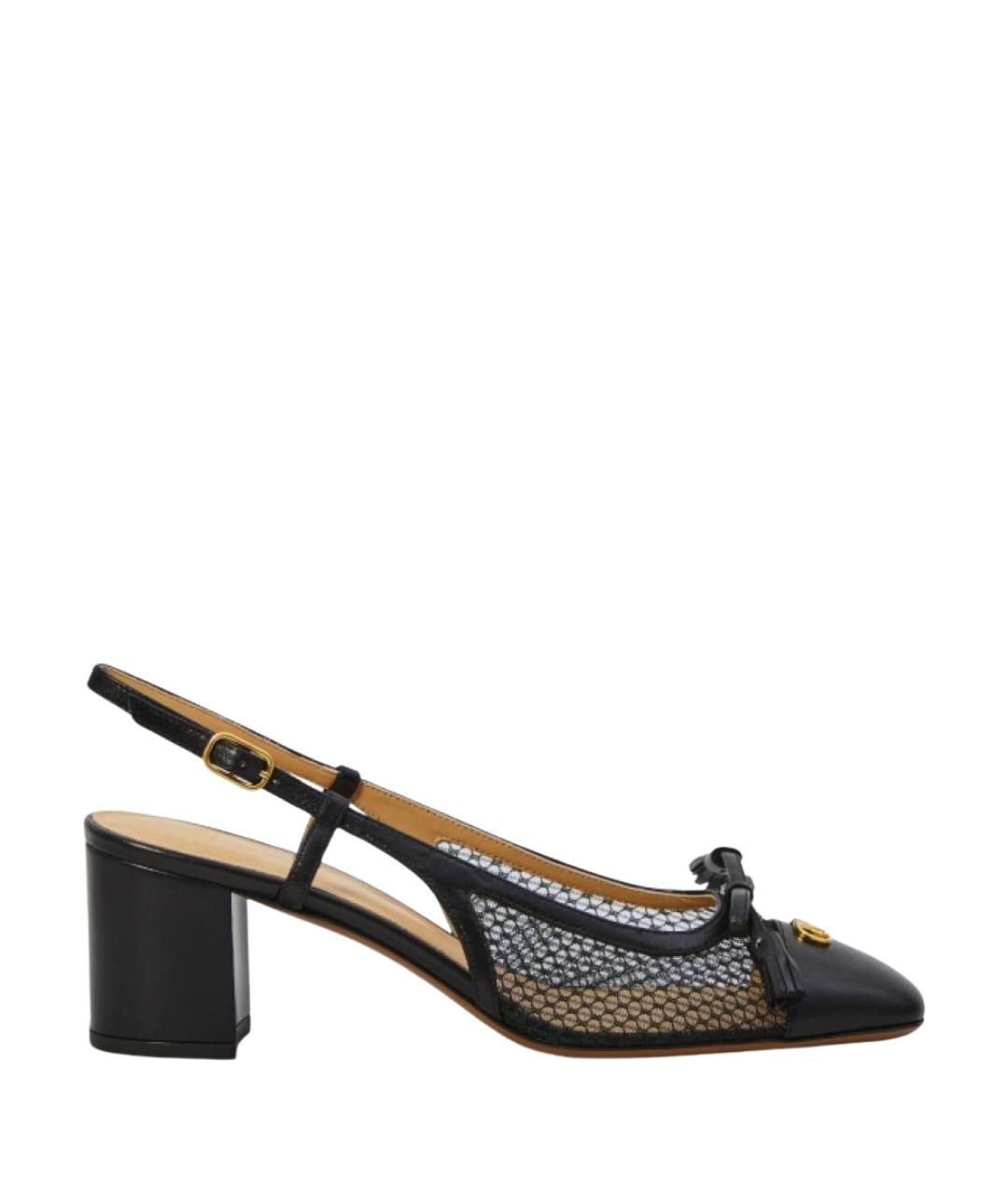 VALENTINO Черные текстильные туфли, фото 1