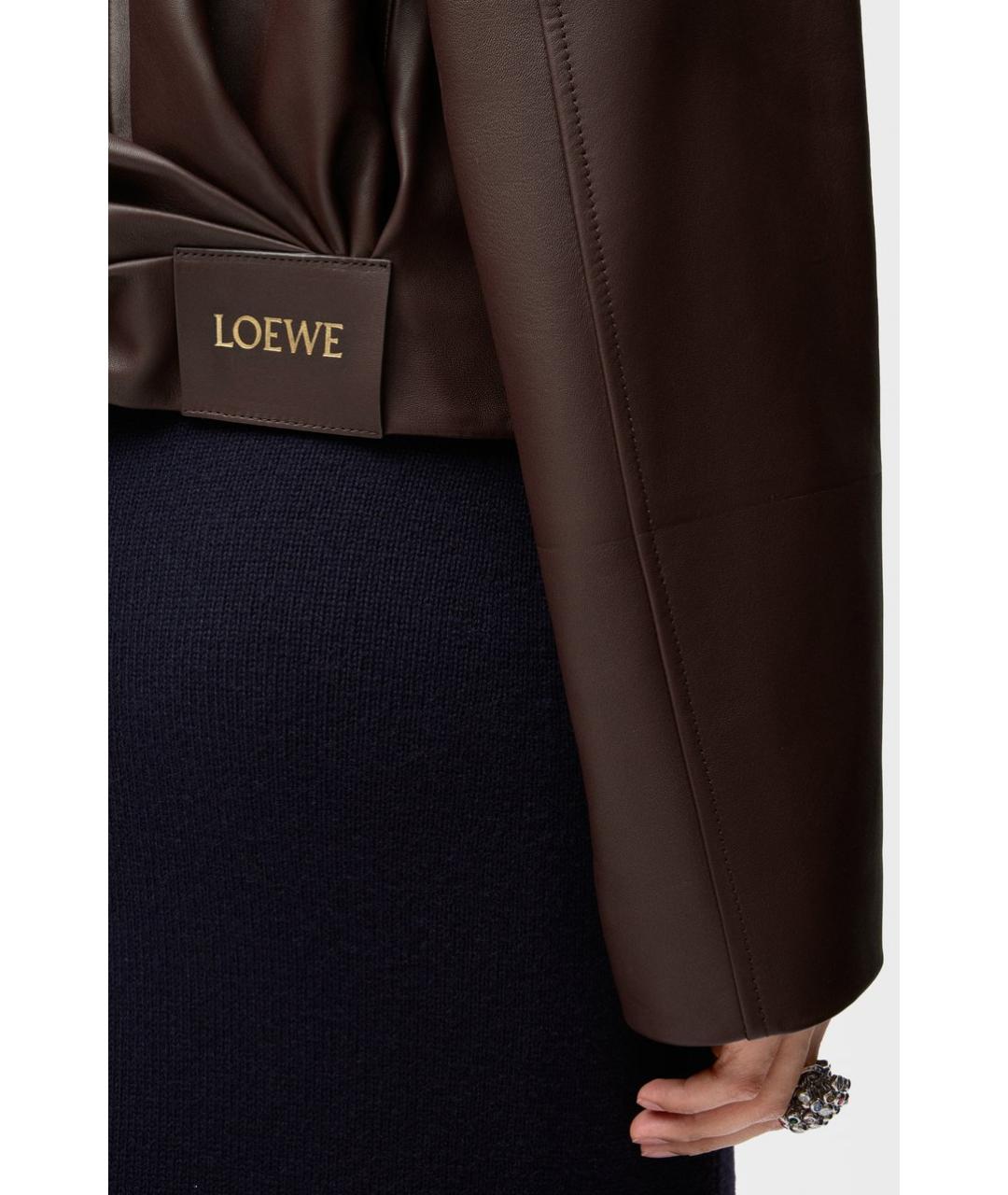 LOEWE Зеленая кожаная куртка, фото 5