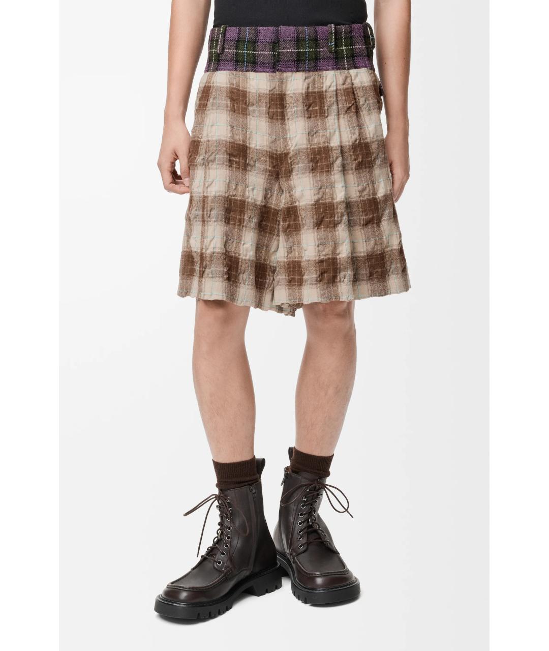 LOEWE Мульти шерстяные шорты, фото 3