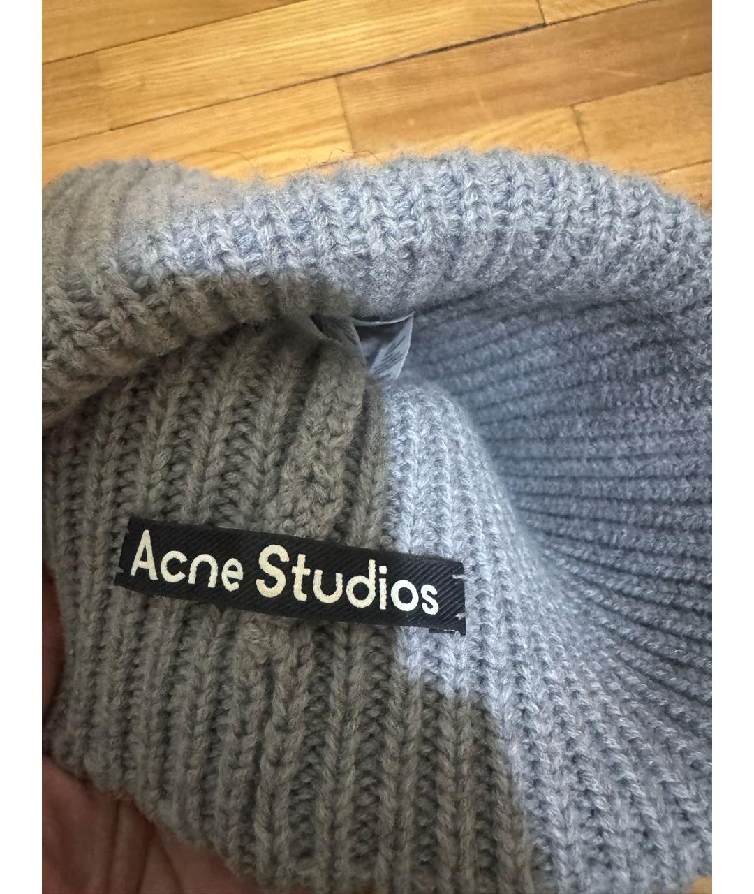 ACNE STUDIOS Серая шерстяная шапка, фото 4
