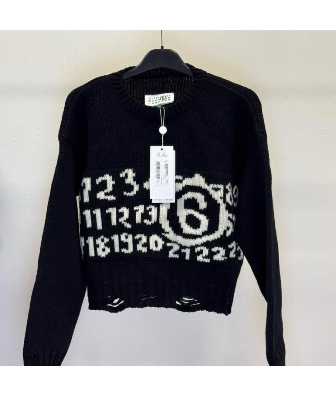 MM6 MAISON MARGIELA Черный шерстяной джемпер / свитер, фото 2