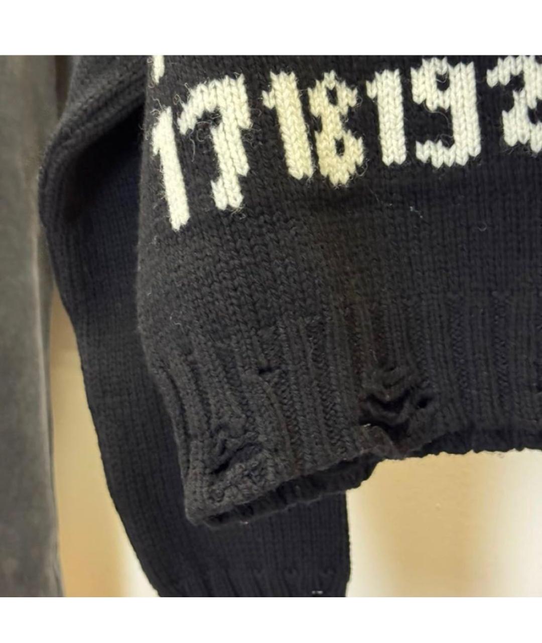 MM6 MAISON MARGIELA Черный шерстяной джемпер / свитер, фото 4