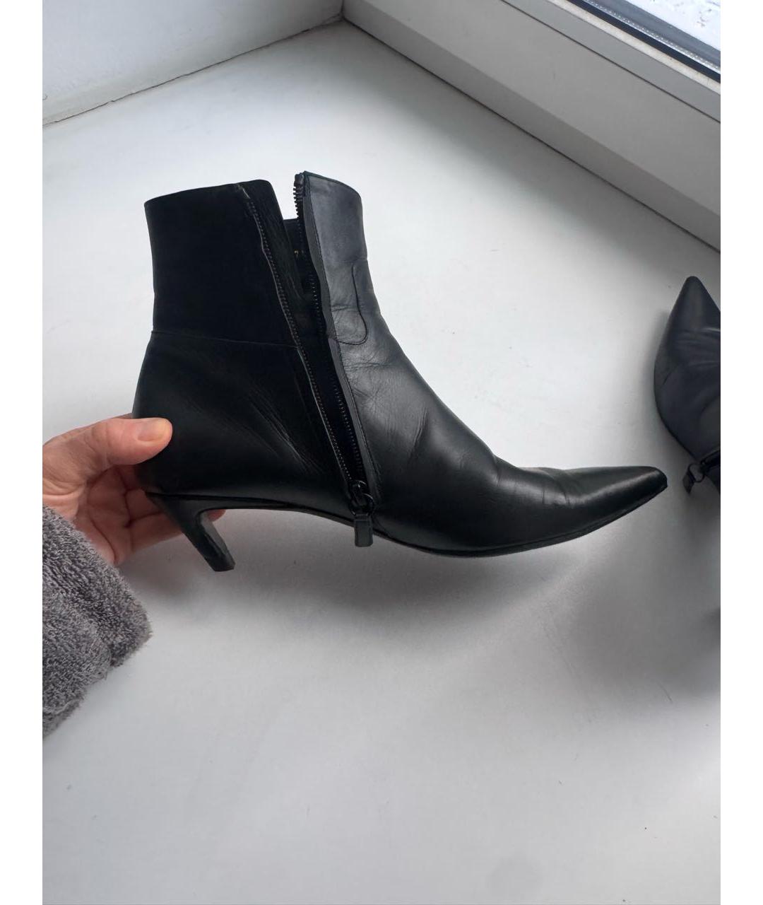 BALENCIAGA Черные кожаные ботильоны, фото 7