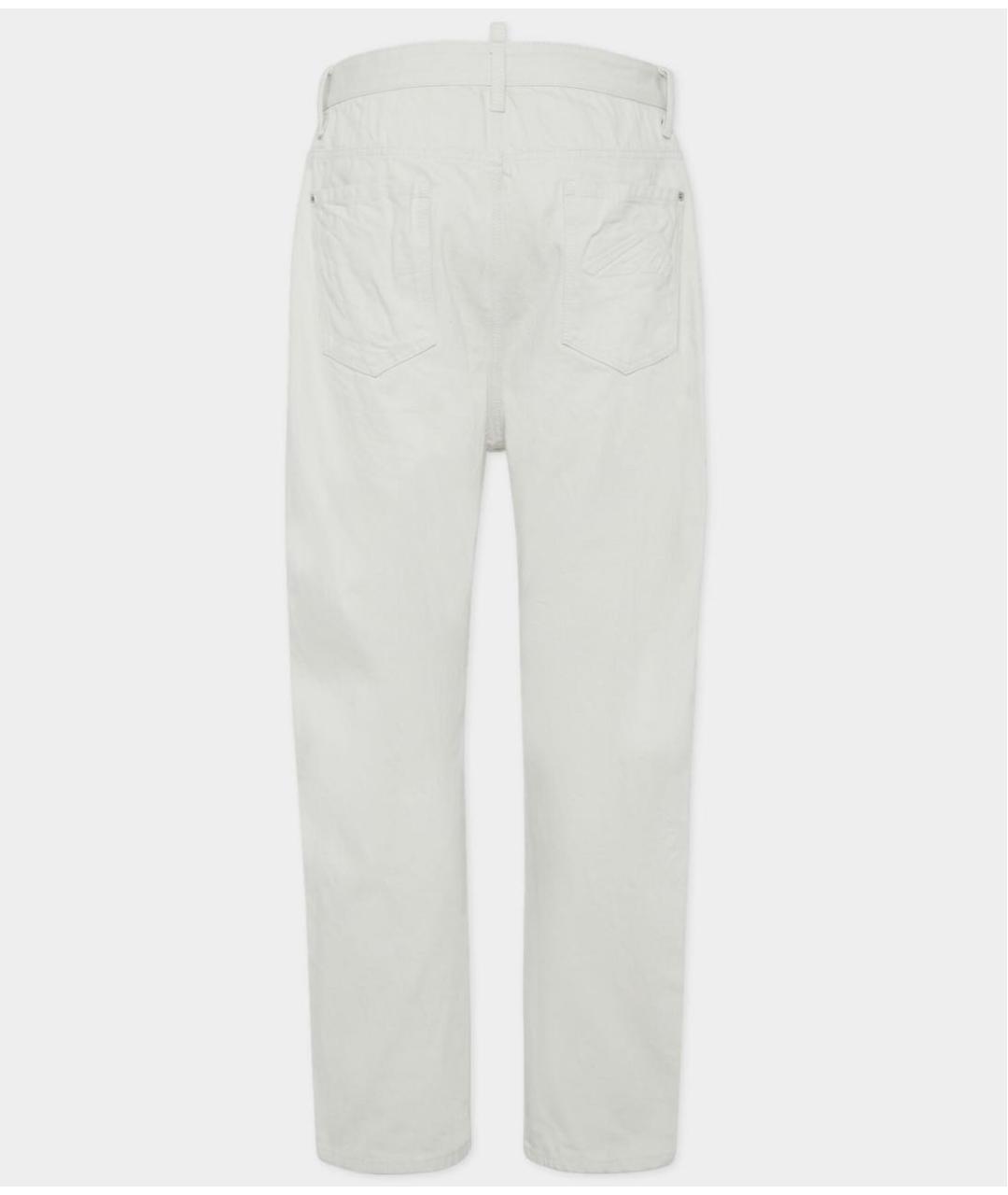 DSQUARED2 Бежевые хлопковые прямые джинсы, фото 2