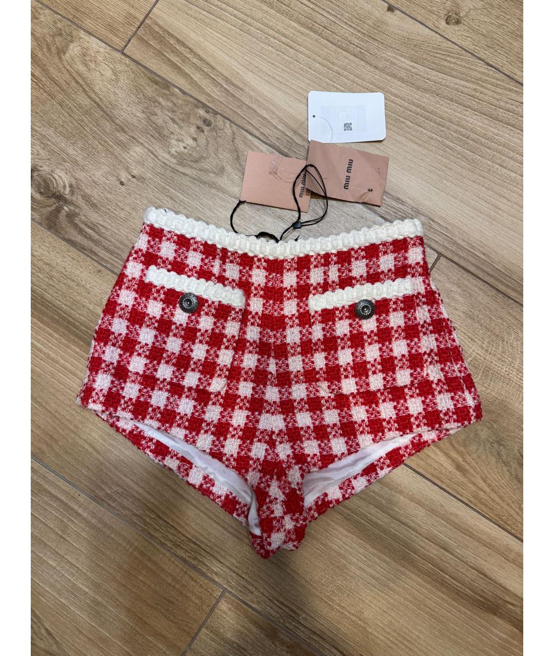 MIU MIU Мульти шерстяные шорты, фото 2