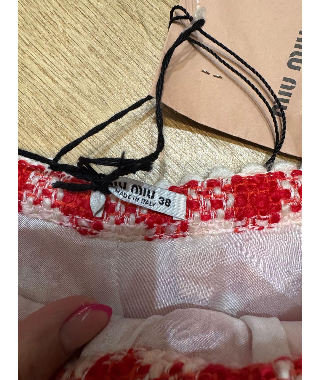 MIU MIU Мульти шерстяные шорты, фото 7