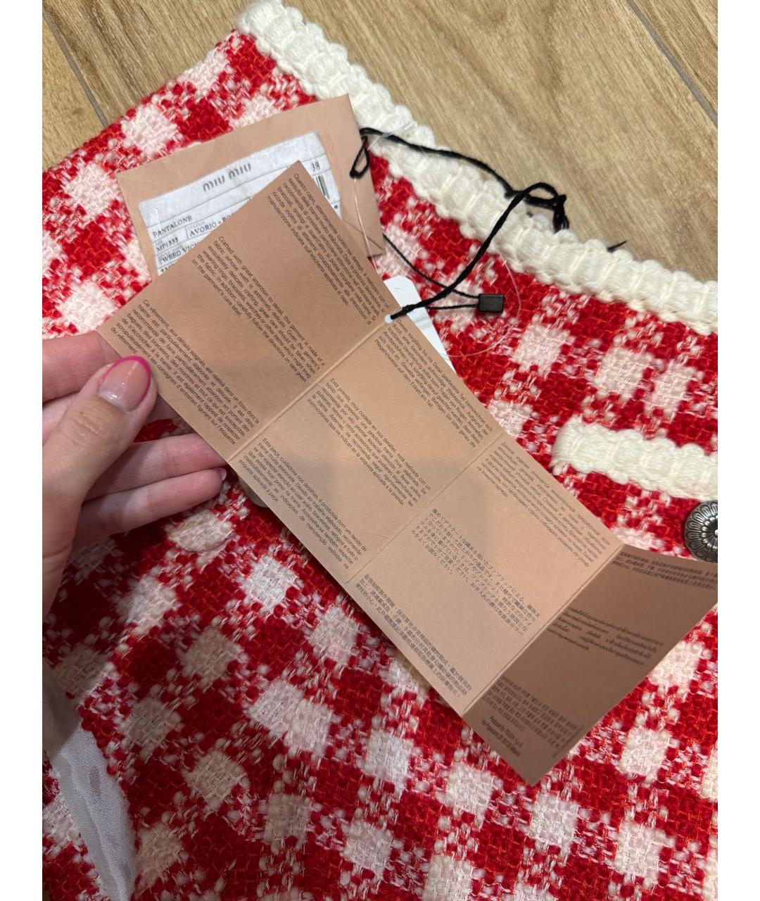 MIU MIU Мульти шерстяные шорты, фото 6