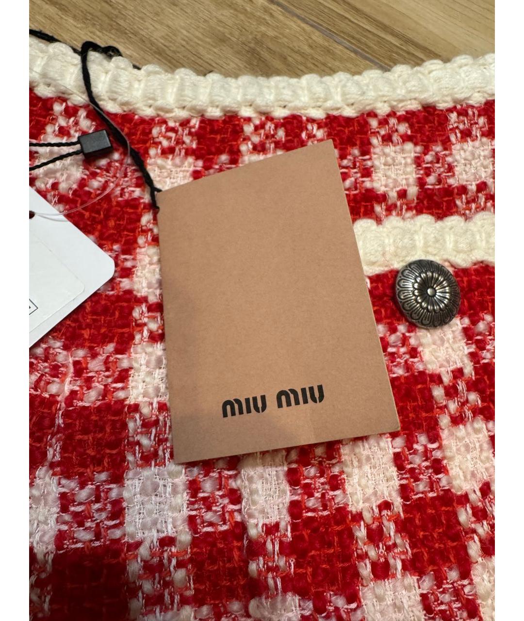 MIU MIU Мульти шерстяные шорты, фото 5