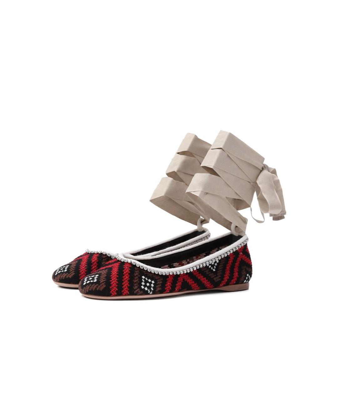 MIU MIU Мульти кожаные балетки, фото 9