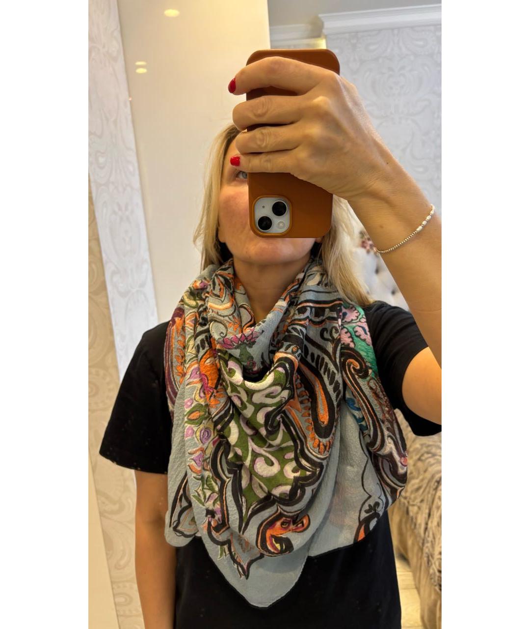 ETRO Мульти шелковый платок, фото 4