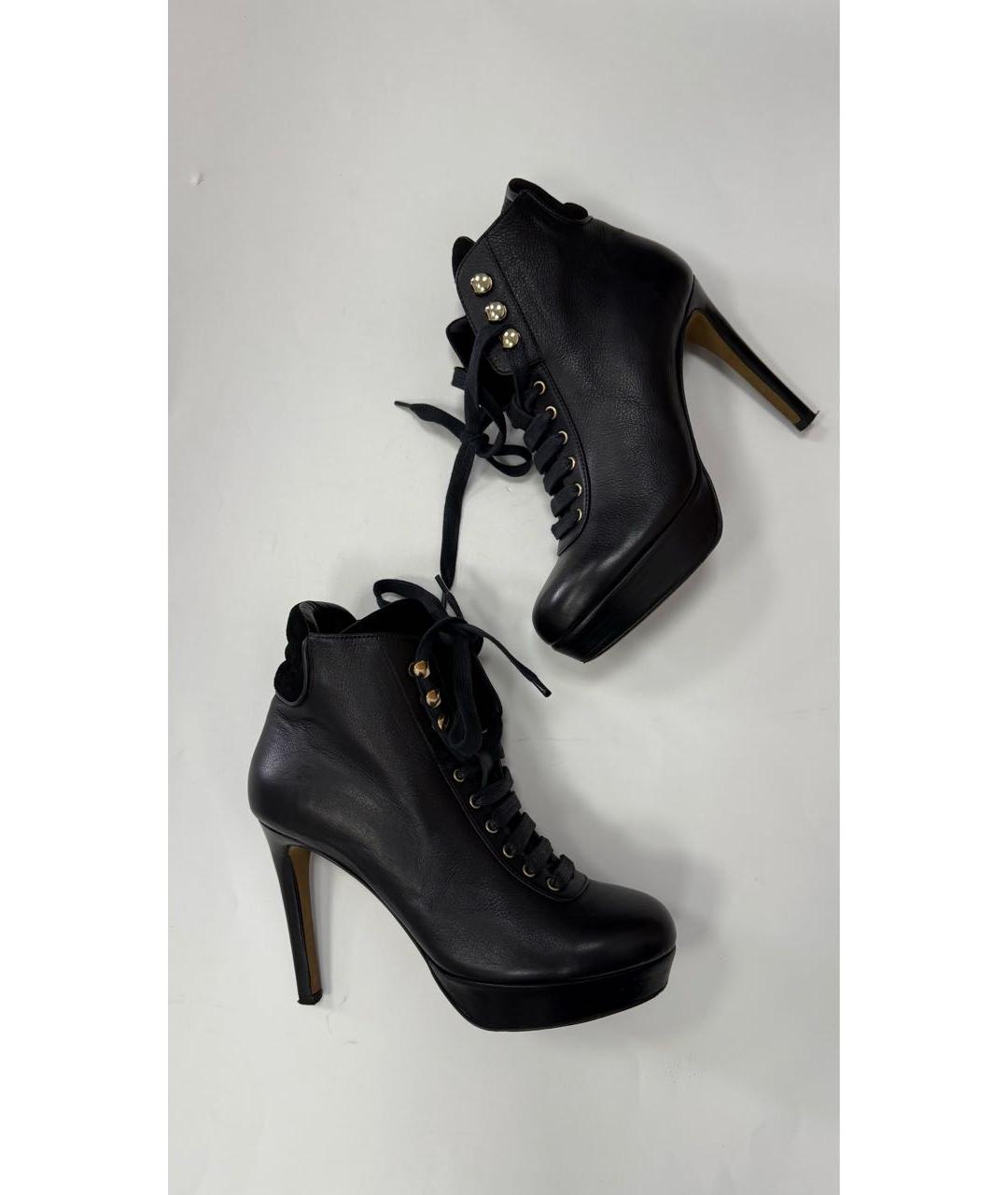 MOSCHINO Черные кожаные ботинки, фото 5