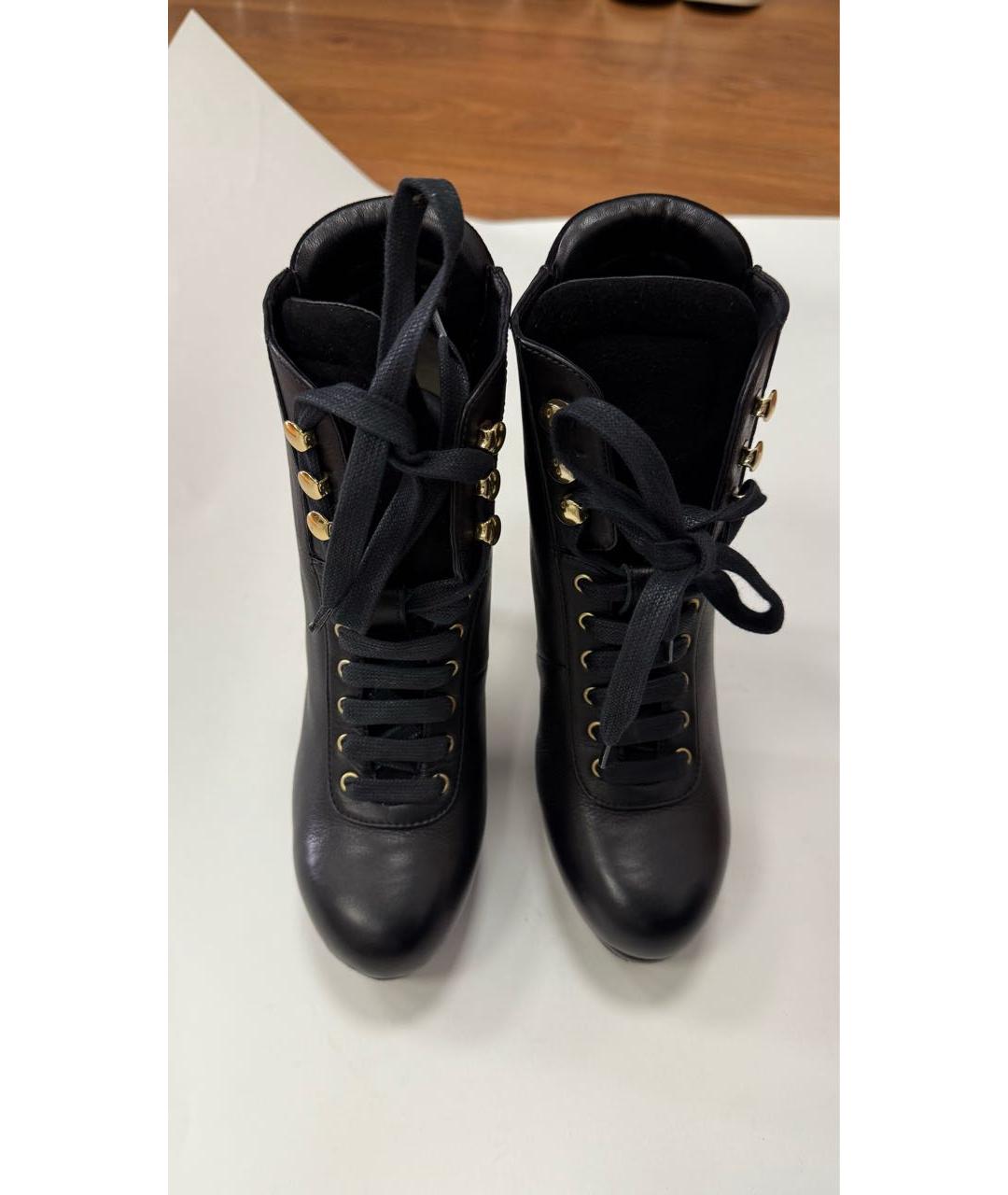 MOSCHINO Черные кожаные ботинки, фото 2