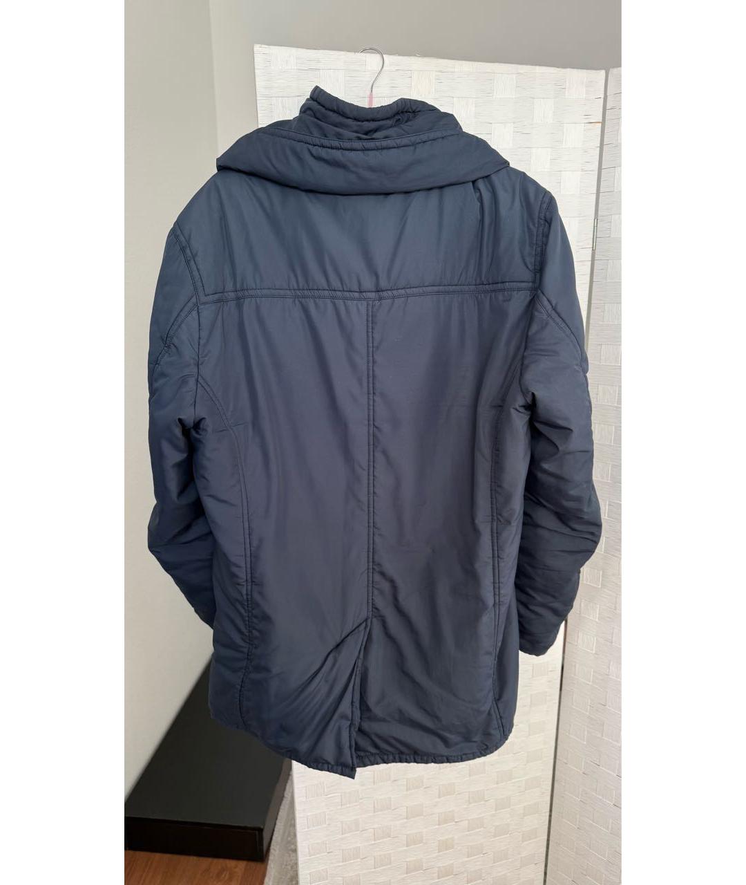 BIKKEMBERGS Темно-синяя полиэстеровая куртка, фото 2