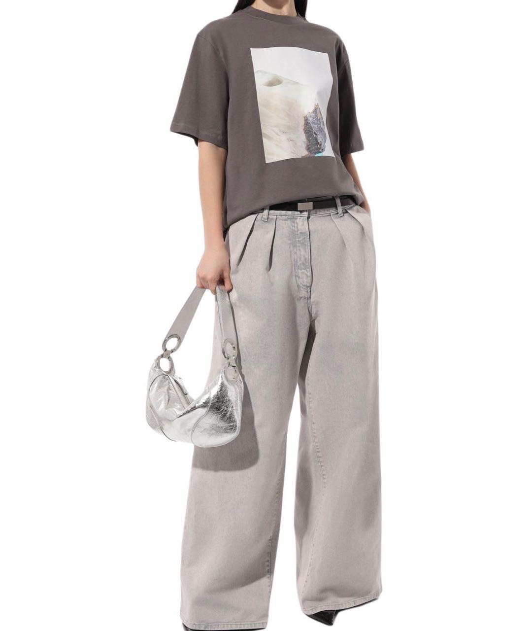 MSGM Серая хлопковая футболка, фото 6