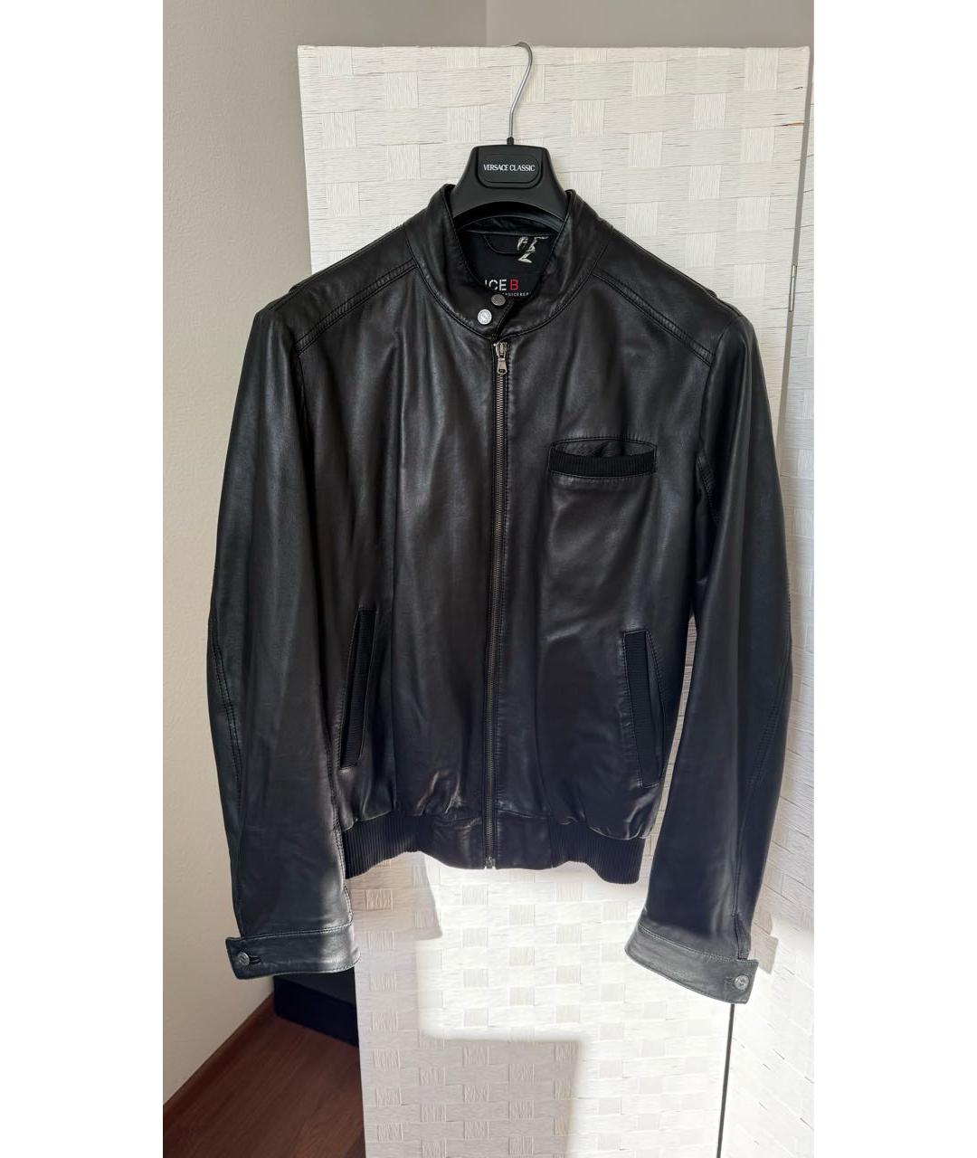 ICEBERG Черная кожаная куртка, фото 6