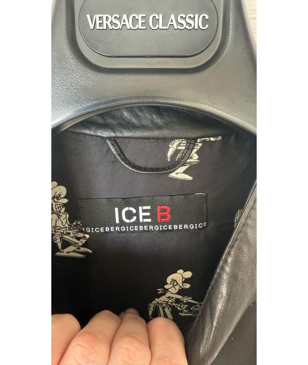 ICEBERG Черная кожаная куртка, фото 3