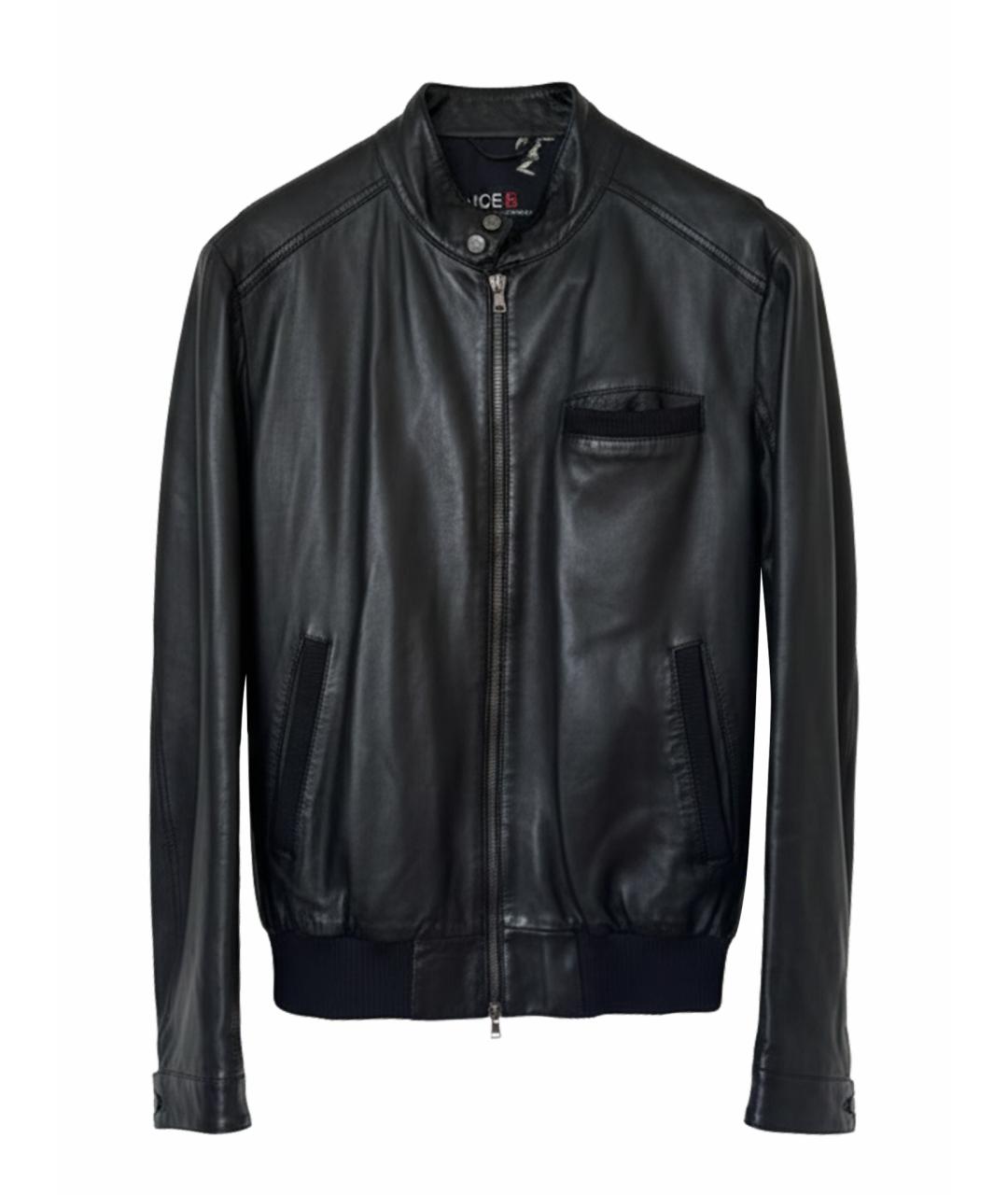 ICEBERG Черная кожаная куртка, фото 1