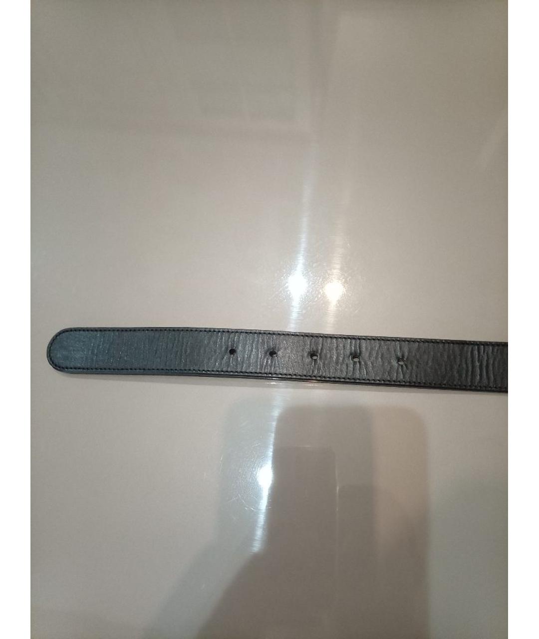 GUCCI Черный кожаный ремень, фото 4
