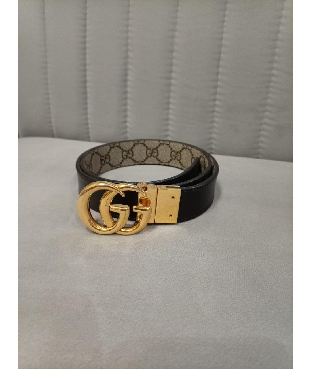 GUCCI Черный кожаный ремень, фото 5