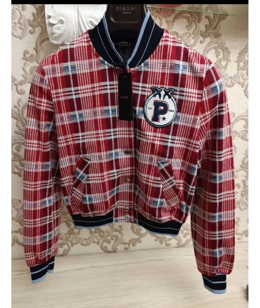 PINKO Красный хлопковый жакет/пиджак, фото 7