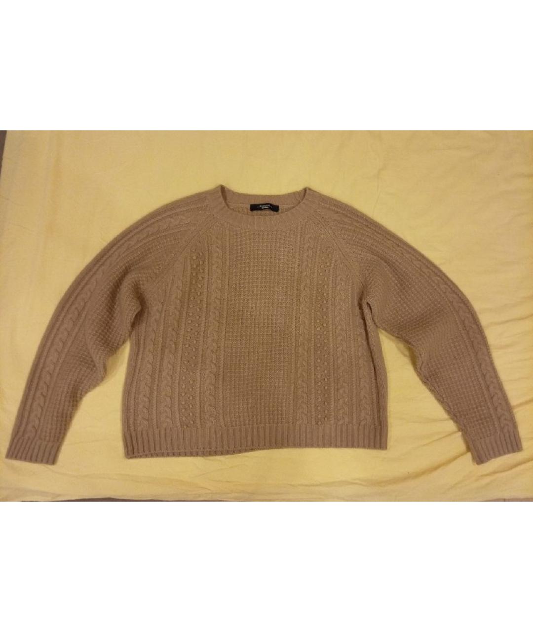 WEEKEND MAX MARA Бежевый шерстяной джемпер / свитер, фото 5