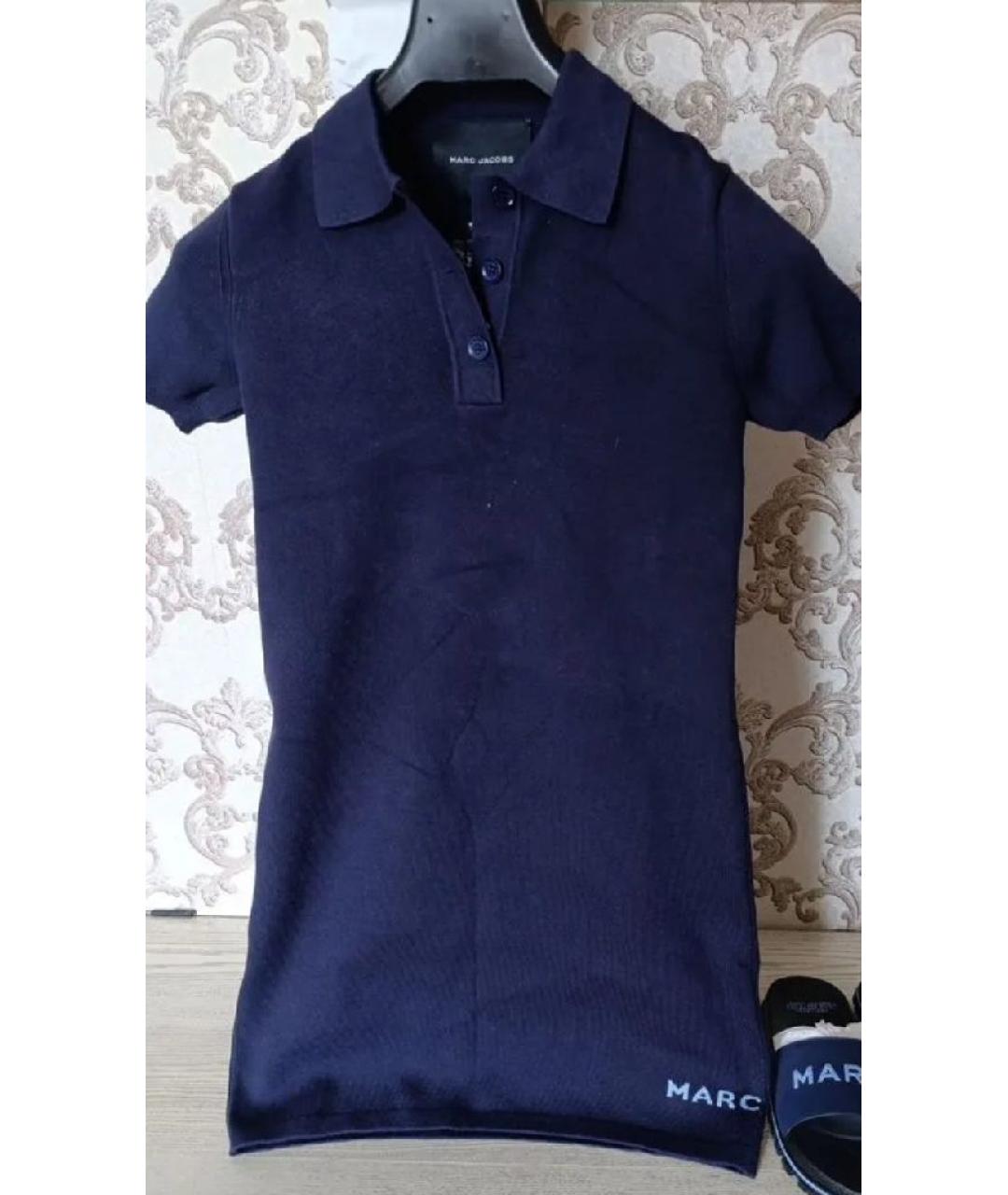 MARC JACOBS Темно-синее хлопковое повседневное платье, фото 5