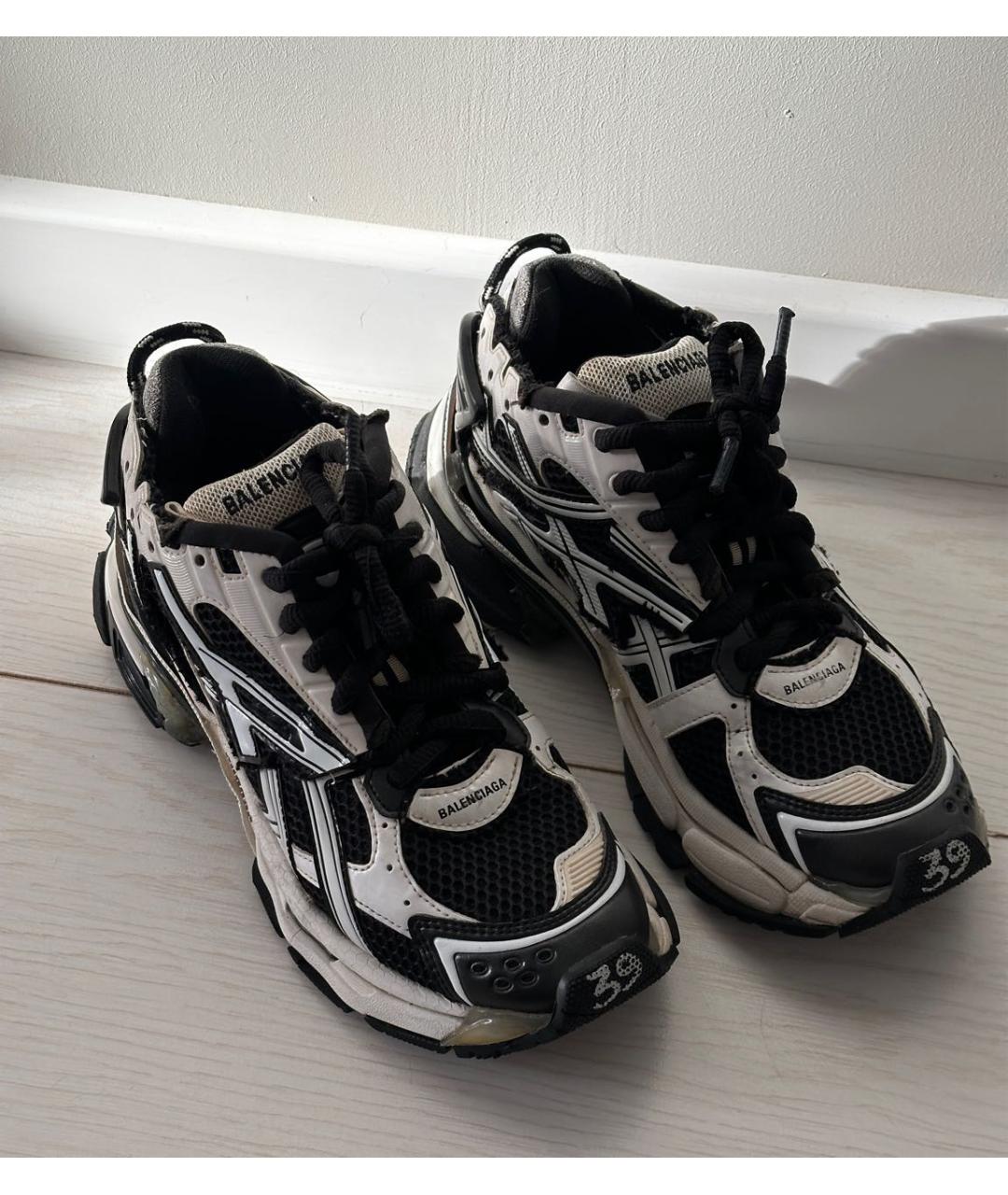 BALENCIAGA Черные текстильные кроссовки, фото 2