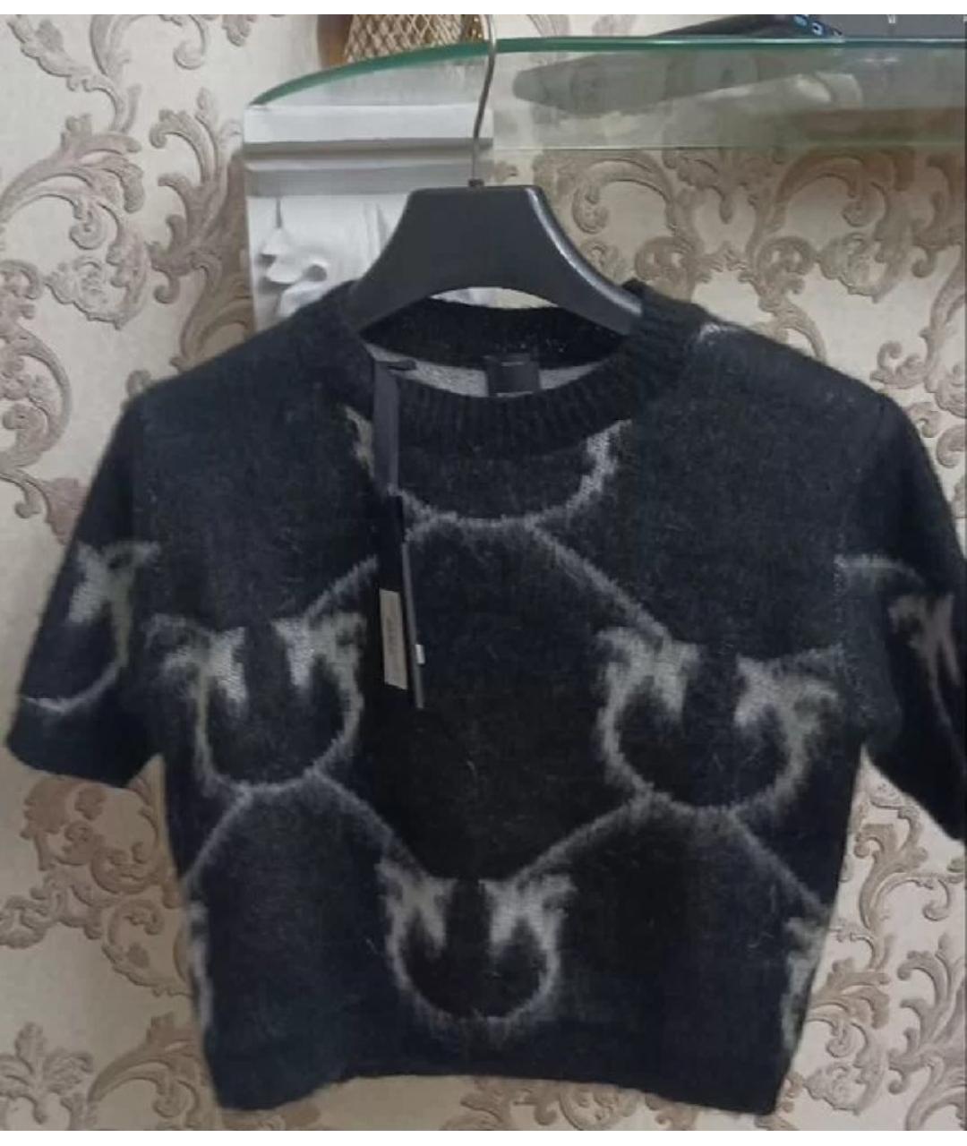 PINKO Черный шерстяной джемпер / свитер, фото 5